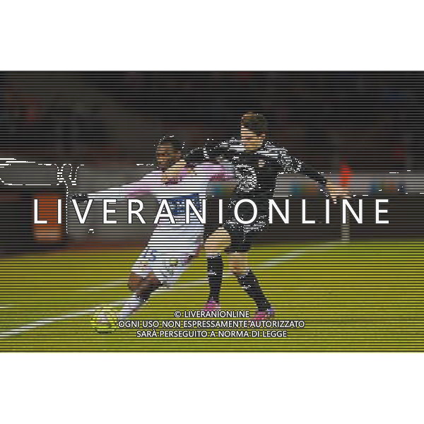 Gilles SUNU / Vincent LE GOFF - 04.03.2015 - Evian Thonon / Lorient - Match en retard de la 26eme journee de Ligue 1 Photo : Jean Paul Thomas / Icon Sport /Agenzia Aldo Liverani sas - ITALY ONLY - EDITORIAL USE ONLY