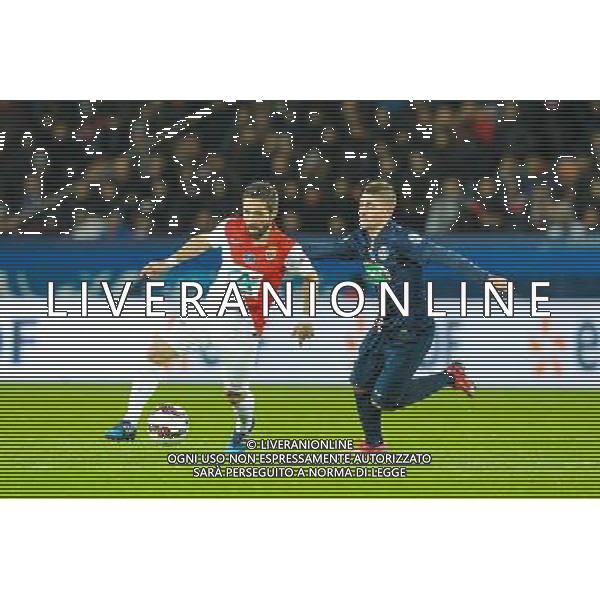 Joao Moutinho / Marco Verratti - 04.03.2015 - PSG / Monaco - 1/4Finale Coupe de France Photo : Andre Ferreira / Icon Sport /Agenzia Aldo Liverani sas - ITALY ONLY - EDITORIAL USE ONLY