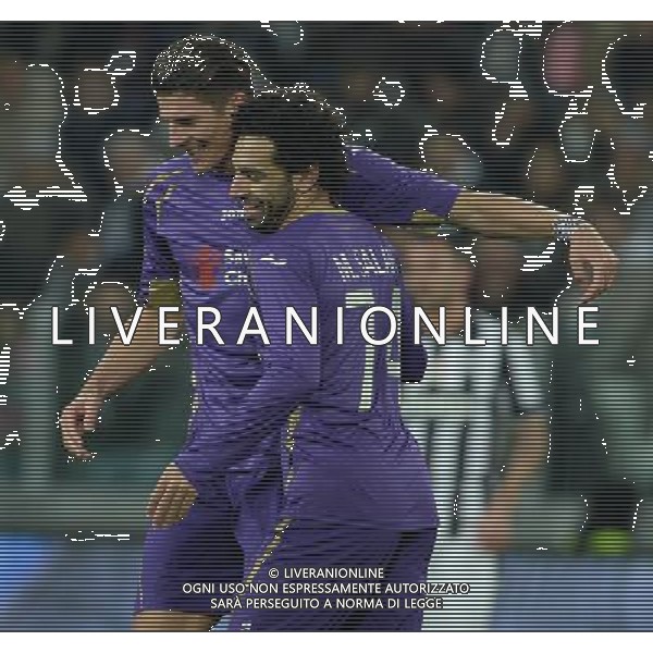 Coppa Italia TIM Cup 2014/2015 Semifinale Andata Torino - 05.03.2015 Juventus-Fiorentina Nella Foto: esultanza dopo il gol di salah con gomez /Ph.Vitez-Ag. Aldo Liverani