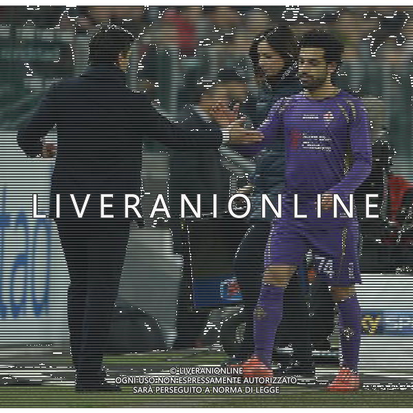 Coppa Italia TIM Cup 2014/2015 Semifinale Andata Torino - 05.03.2015 Juventus-Fiorentina Nella Foto:salah con vincenzo montella dopo sostituzione /Ph.Vitez-Ag. Aldo Liverani