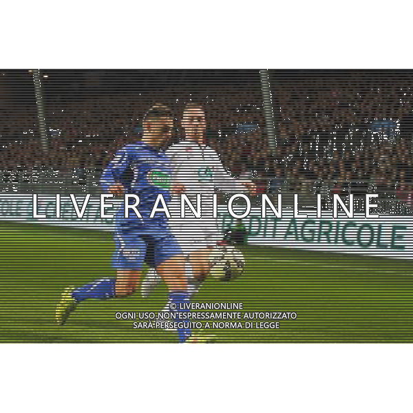 Ruben AGUILAR / Gaetan COURTET - 05.03.2015 - Brest / Auxerre - 1/4Finale Coupe de France Photo : Maxime Kerriou / Icon Sport AG ALDO LIVERANI SAS ONLY ITALY