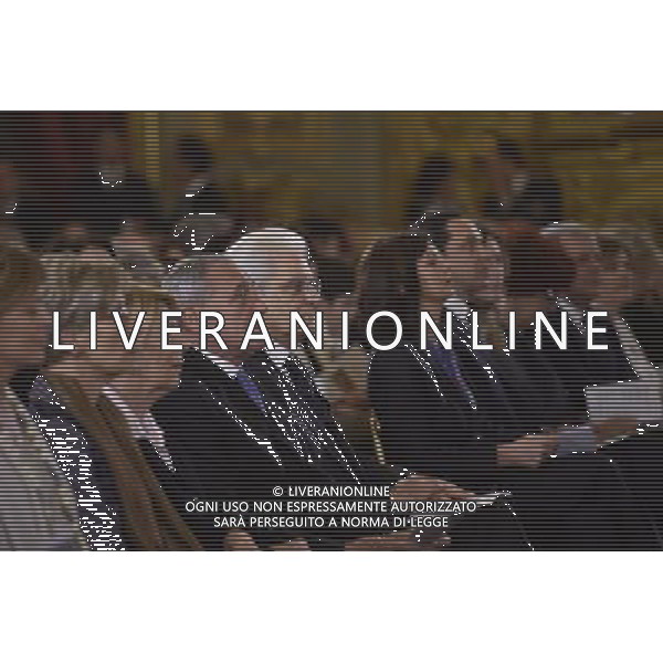 Celebrazioni della \'Giornata Internazionale della Donna\' dedicata quest\'anno al tema \'Donne per la Terra\' al Palazzo del Quirinale a Roma 07 marzo 2015 nella foto il Capo dello Stato Sergio Mattarella e Piero Grasso e laura boldrini ©Corradetti/Agenzia Aldo Liverani sas