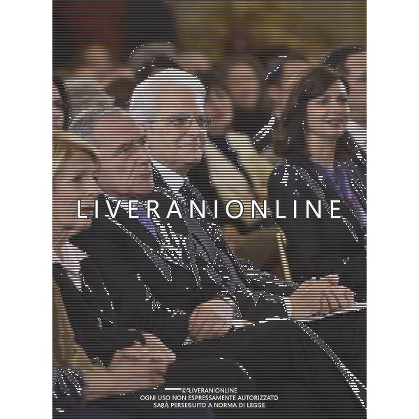 Celebrazioni della \'Giornata Internazionale della Donna\' dedicata quest\'anno al tema \'Donne per la Terra\' al Palazzo del Quirinale a Roma 07 marzo 2015 nella foto il Capo dello Stato Sergio Mattarella e Piero Grasso e Laura Boldrini ©Corradetti/Agenzia Aldo Liverani sas
