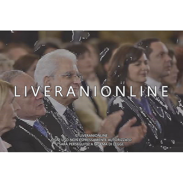 Celebrazioni della \'Giornata Internazionale della Donna\' dedicata quest\'anno al tema \'Donne per la Terra\' al Palazzo del Quirinale a Roma 07 marzo 2015 nella foto il Capo dello Stato Sergio Mattarella e Piero Grasso e Laura Boldrini ©Corradetti/Agenzia Aldo Liverani sas