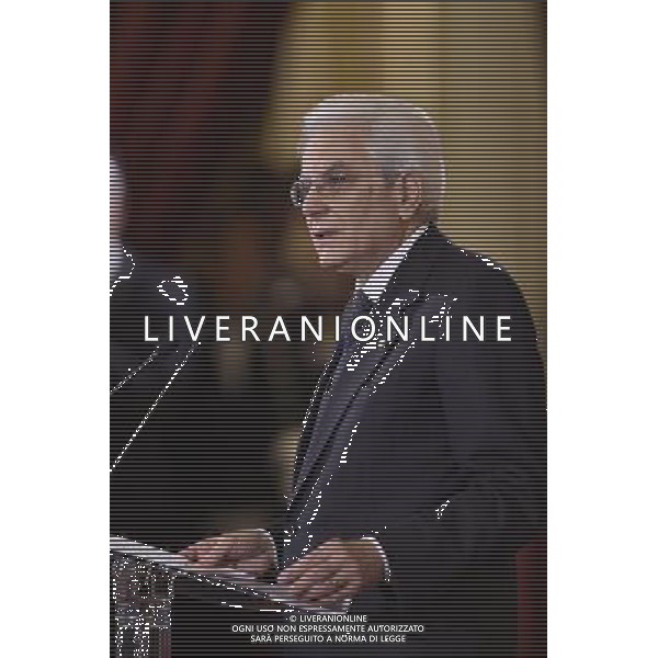 Celebrazioni della \'Giornata Internazionale della Donna\' dedicata quest\'anno al tema \'Donne per la Terra\' al Palazzo del Quirinale a Roma 07 marzo 2015 nella foto il Capo dello Stato Sergio Mattarella ©Corradetti/Agenzia Aldo Liverani sas