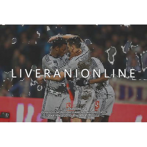 Joie Lucas OCAMPOS / Michy BATSHUAYI - 06.03.2015 - Toulouse / Marseille - 28eme journee de Ligue 1 Photo : Manuel Blondeau / Icon Sport /Agenzia Aldo Liverani sas - ITALY ONLY - EDITORIAL USE ONLY