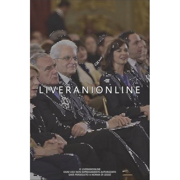 Roma - 07/03/2015 - Palazzo del Quirinale - Celebrazione della \' Giornata Internazionale della Donna \' - nella foto: Sergio Mattarella e Pietro Grasso / Ph. Fabrizio Corradetti - Ag. Aldo Liverani sas