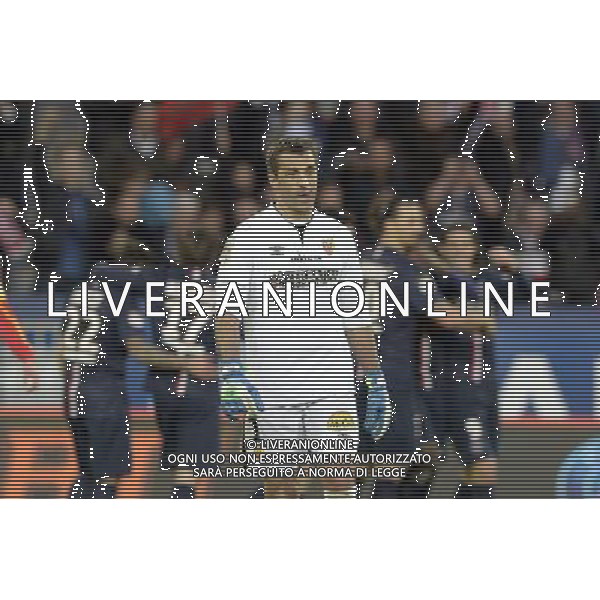 Rudy RIOU / Javier PASTORE - 07.03.2015 - PSG / Lens - 28eme journee de Ligue 1 Photo : Andre Ferreira / Icon Sport /Agenzia Aldo Liverani sas - ITALY ONLY - EDITORIAL USE ONLY
