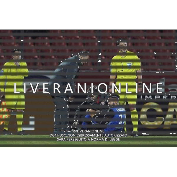 SORTIE SUR BLESSURE DE Yannick FERREIRA CARRASCO - 07.03.2015 - Evian Thonon / Monaco - 28eme journee de Ligue 1 Photo : Jean Paul Thomas / Icon Sport /Agenzia Aldo Liverani sas - ITALY ONLY - EDITORIAL USE ONLY