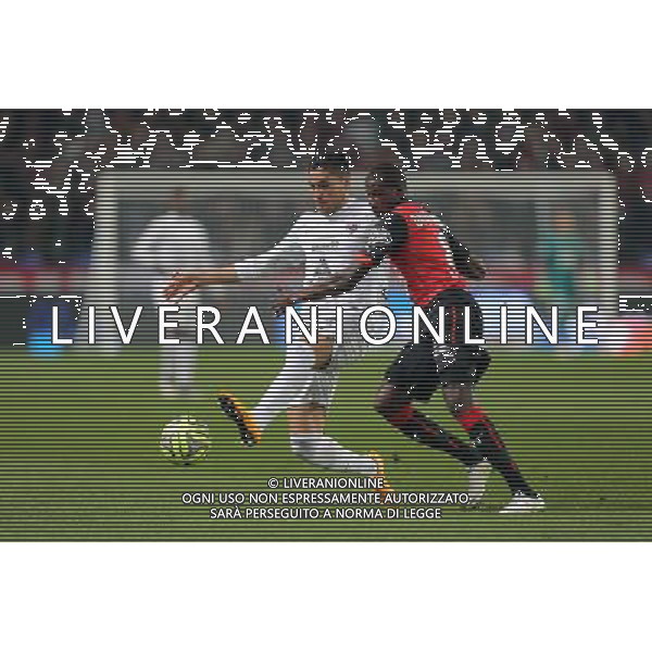 Jose Luis PALOMINO / Abdoulaye DOUCOURE - 07.03.2015 - Rennes / Metz - 28eme journee de Ligue 1 Photo : Vincent Michel / Icon Sport /Agenzia Aldo Liverani sas - ITALY ONLY - EDITORIAL USE ONLY