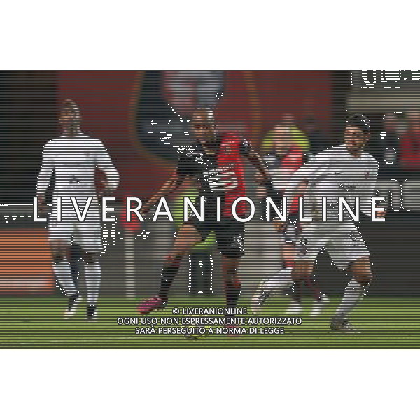 Gelson FERNANDES / Ferjani SASSI - 07.03.2015 - Rennes / Metz - 28eme journee de Ligue 1 Photo : Vincent Michel / Icon Sport /Agenzia Aldo Liverani sas - ITALY ONLY - EDITORIAL USE ONLY