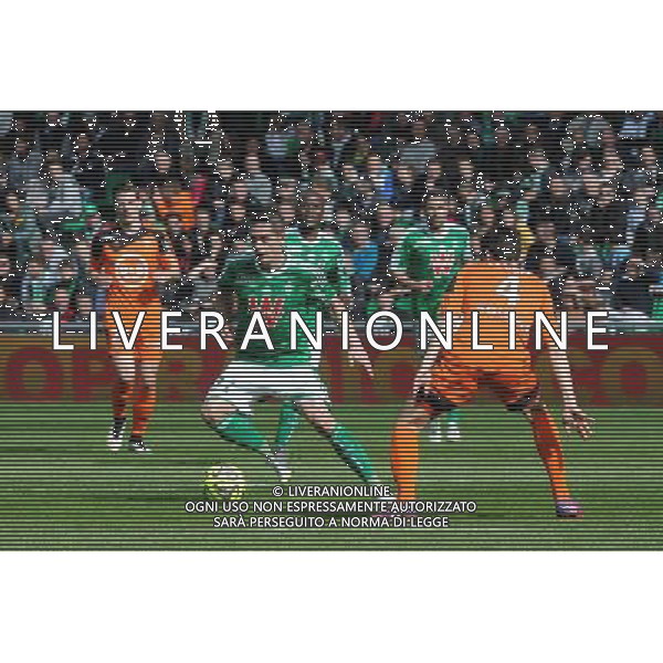Romain HAMOUMA - 08.03.2015 - Saint Etienne / Lorient - 28eme journee de Ligue 1 Photo : Jean Paul Thomas / Icon Sport AG ALDO LIVERANI SAS ONLY ITALY