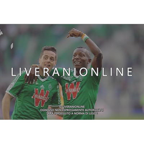 JOIE DE Romain HAMOUMA / Max Alain GRADEL - 08.03.2015 - Saint Etienne / Lorient - 28eme journee de Ligue 1 Photo : Jean Paul Thomas / Icon Sport AG ALDO LIVERANI SAS ONLY ITALY
