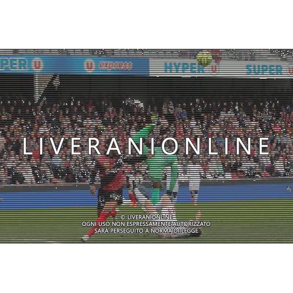 Claudio BEAUVUE / Vincent ENYEAMA et Simon KJAER - 08.03.2015 - Guingamp / Lille - 28eme journee de Ligue 1 Photo : Vincent Michel / Icon Sport AG ALDOL IVERANI SAS ONLY ITALY