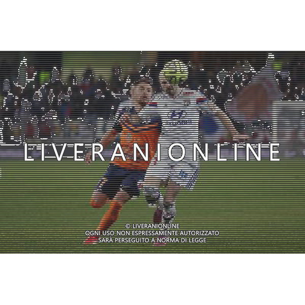 Christophe Jallet / Anthony Mounier - 08.03.2015 - Montpellier / Lyon - 28eme journee de Ligue 1 Photo : Andre Delon / Icon Sport AG ALDO LIVERANI SAS ONLY ITALY