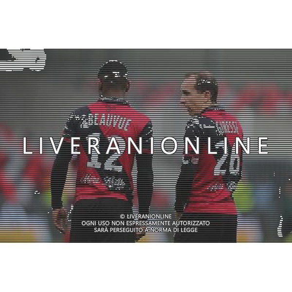 Claudio BEAUVUE et Thibault GIRESSE - 08.03.2015 - Guingamp / Lille - 28eme journee de Ligue 1 Photo : Vincent Michel / Icon Sport AG ALDO LIVERANI SAS ONLY ITALY