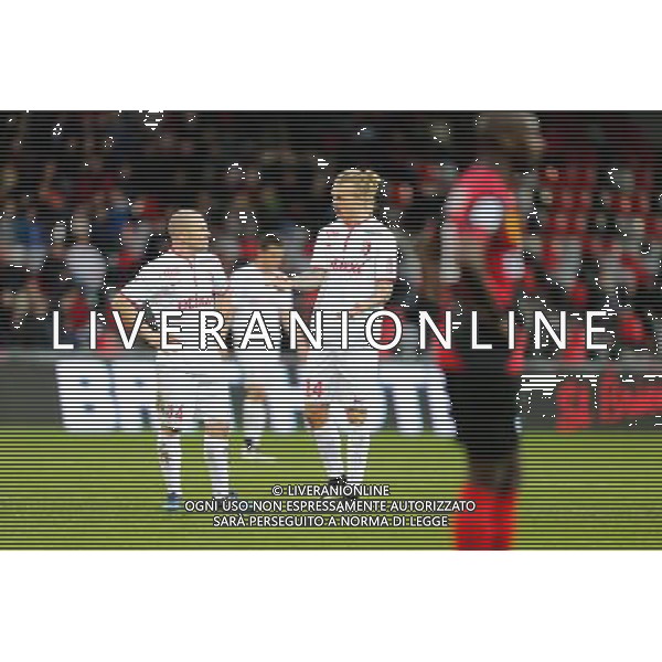 Florent BALMONT / Simon KJAER - 08.03.2015 - Guingamp / Lille - 28eme journee de Ligue 1 Photo : Vincent Michel / Icon Sport AG ALDO LIVERANI SAS ONLY ITALY
