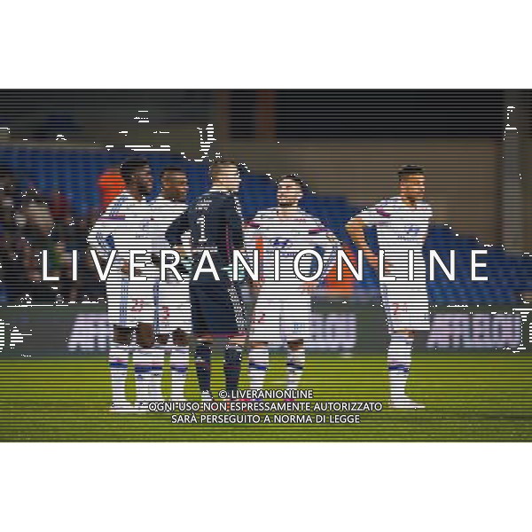 Anthony Lopes / Samuel Umtiti / Henri Bedimo / Jordan Ferri / Corentin Tolisso - 08.03.2015 - Montpellier / Lyon - 28eme journee de Ligue 1 Photo : Andre Delon / Icon Sport AG ALDO LIVERANI SAS ONLY ITALY *** Local Caption ***
