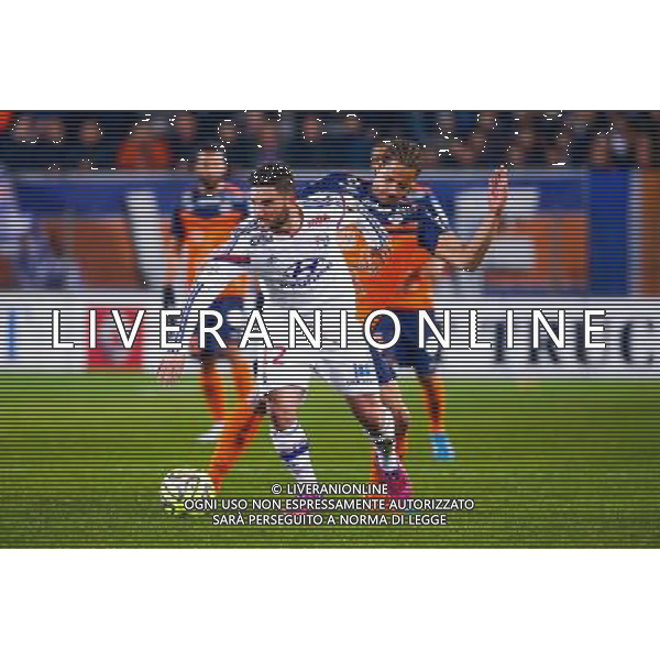Jordan Ferri / Daniel Congre - 08.03.2015 - Montpellier / Lyon - 28eme journee de Ligue 1 Photo : Andre Delon / Icon Sport AG ALDO LIVERANI SAS ONLY ITALY *** Local Caption ***