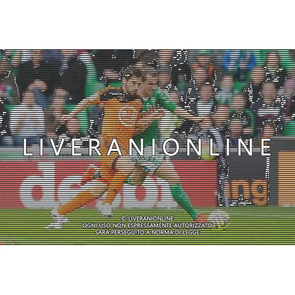 PEDRINHO / Francois CLERC - 08.03.2015 - Saint Etienne / Lorient - 28eme journee de Ligue 1 Photo : Jean Paul Thomas / Icon Sport AG ALDO LIVERANI SAS ONLY ITALY