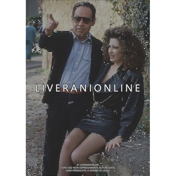 GIANNI BONCOMPAGNI CONDUTTORE, AUTORE E REGISTA TELEVISIVO CON FRANCESCA DELLERA NEL 1987 - RETROSPETTIVA ©ARCHIVIO AGENZIA ALDO LIVERANI SAS