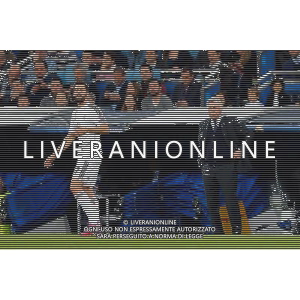 firo : 10.03.2015 Fu§ball, CL, Champions League, Saison 2014/2015, Achtelfinale,RŸckspiel, Real Madrid - FC Schalke 04 Alvaro Arbeloa (Real Madrid) and Carlo Ancelotti (Real Madrid coach) $worldrights,Es gelten unsere AGB, einsehbar auf www.firosportphoto.de, copyright by firo sportphoto: Coesfelder Str. 207 D-48249 DŸlmen www.firosportphoto.de mail@firosportphoto.de (V o l k s b a n k B o c h u m - W i t t e n ) BLZ.: 430 601 29 Kt. Nr.: 341 117 100 Tel:Ê +49-2594-9916004 Fax:Ê+49-2594-9916005 AG ALDO LIVERANI SAS ONLY ITALY