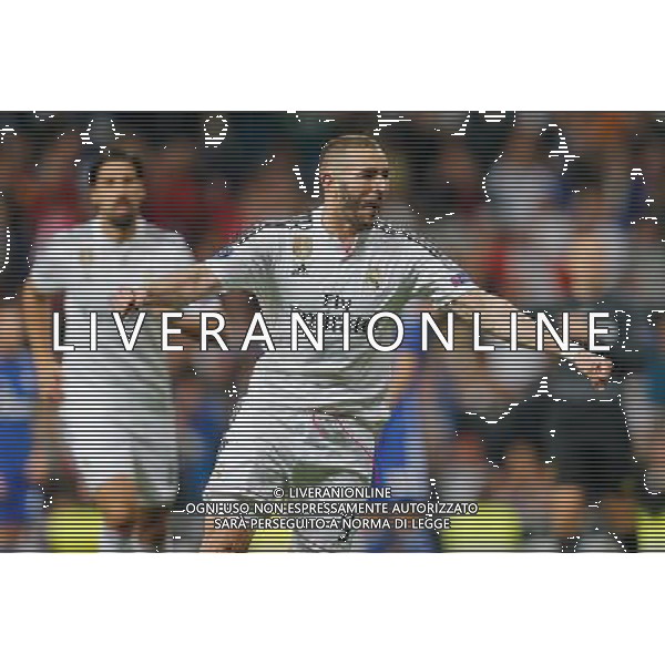 firo : 10.03.2015 Fu§ball, CL, Champions League, Saison 2014/2015, Achtelfinale,RŸckspiel, Real Madrid - FC Schalke 04 Jubel zum 3:2, Karim Benzema (Real Madrid) $worldrights,Es gelten unsere AGB, einsehbar auf www.firosportphoto.de, copyright by firo sportphoto: Coesfelder Str. 207 D-48249 DŸlmen www.firosportphoto.de mail@firosportphoto.de (V o l k s b a n k B o c h u m - W i t t e n ) BLZ.: 430 601 29 Kt. Nr.: 341 117 100 Tel:Ê +49-2594-9916004 Fax:Ê+49-2594-9916005 AG ALDO LIVERANI SAS ONLY ITALY