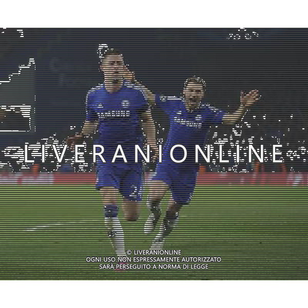 Chelsea\'s Gary Cahill celebrates scoring the opening goal to give them the lead Photographer Ashley Western/CameraSport Football - UEFA Champions League Round of 16, Second Leg - Chelsea v Paris Saint-Germain - Wednesday 11th March 2015 - Stamford Bridge - London © CameraSport - 43 Linden Ave. Countesthorpe. Leicester. England. LE8 5PG - Tel: +44 (0) 116 277 4147 - admin@camerasport.com - www.camerasport.com AG ALDO LIVERANI SAS ONLY ITALY