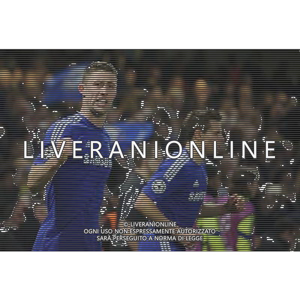 Chelsea\'s Gary Cahill celebrates scoring the opening goal to give them the lead Photographer Ashley Western/CameraSport Football - UEFA Champions League Round of 16, Second Leg - Chelsea v Paris Saint-Germain - Wednesday 11th March 2015 - Stamford Bridge - London © CameraSport - 43 Linden Ave. Countesthorpe. Leicester. England. LE8 5PG - Tel: +44 (0) 116 277 4147 - admin@camerasport.com - www.camerasport.com AG ALDO LIVERANI SAS ONLY ITALY