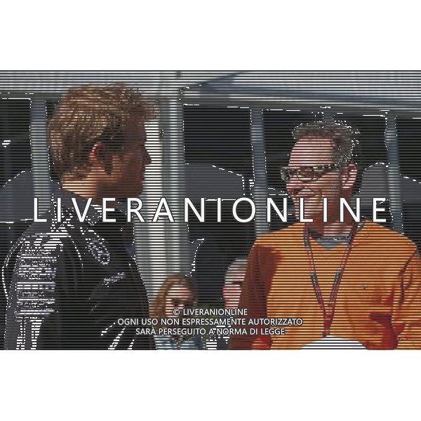 (L to R): Nico Rosberg (GER) Mercedes AMG F1 with Jacques Villeneuve (CDN). 12.03.2015. Formula 1 World Championship, Rd 1, Australian Grand Prix, Albert Park, Melbourne, Australia, Preparation Day. AG ALDO LIVERANI SAS ONLY ITALY