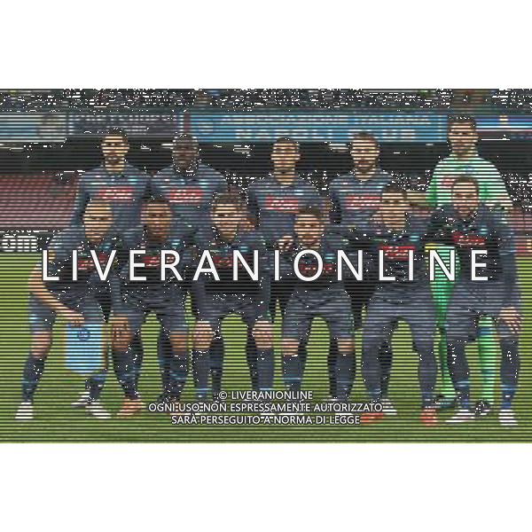 NAPOLI - DINAMO MOSCA ANDATA OTTAVI DI FINALE DI EUROPA LEAGUE 12 MARZO 2015 NELLA FOTO: FORMAZIONE NAPOLI ©MOSCA/AGENZIA ALDO LIVERANI SAS