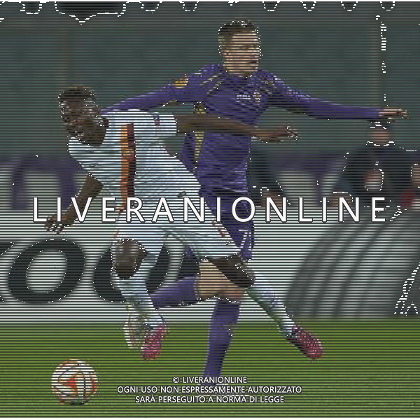 UEFA Europa League 2014/2015 Ottavi di Finale Andata Firenze - 12.03.2015 Fiorentina-Roma Nella Foto:yanga mbiwa ilicic /Ph.Vitez-Ag. Aldo Liverani