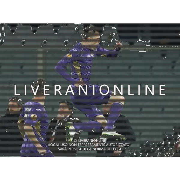 UEFA Europa League 2014/2015 Ottavi di Finale Andata Firenze - 12.03.2015 Fiorentina-Roma Nella Foto: esultanza dopo il gol di ilicic /Ph.Vitez-Ag. Aldo Liverani