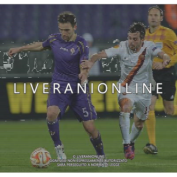UEFA Europa League 2014/2015 Ottavi di Finale Andata Firenze - 12.03.2015 Fiorentina-Roma Nella Foto:badelj pjanic /Ph.Vitez-Ag. Aldo Liverani