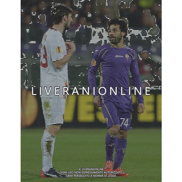 UEFA Europa League 2014/2015 Ottavi di Finale Andata Firenze - 12.03.2015 Fiorentina-Roma Nella Foto:Salah Mohamed-Astori Davide /Ph.Vitez-Ag. Aldo Liverani