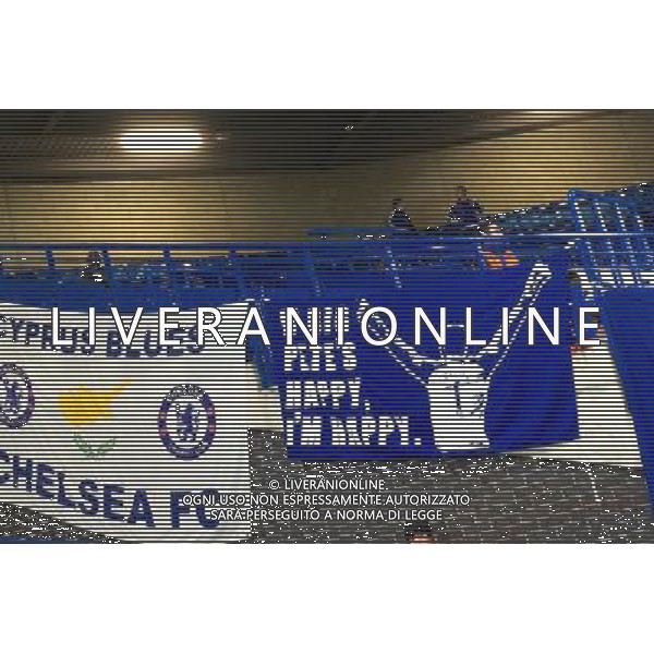 Banderole Petr Cech - 11.03.2015 - Chelsea / Paris Saint Germain - 1/8Finale Champions League Photo : Johnny Fidelin / Icon Sport AG ALDO LIVERANI SAS ONLY ITALY