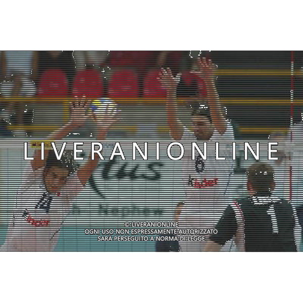 Verona 29/06/2003 World League 2003 Italia - Germania Volley nella foto PAPI SAMUELE E FEI ALESSANDRO foto Paola Garbuio/Agenzia Aldo Liverani