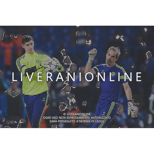 Thibaut COURTOIS / Christophe LOLLICHON - 11.03.2015 - Chelsea / Paris Saint Germain - 1/8Finale Champions League Photo : Johnny Fidelin / Icon Sport AG ALDO LIVERANI SAS ONLY ITALY