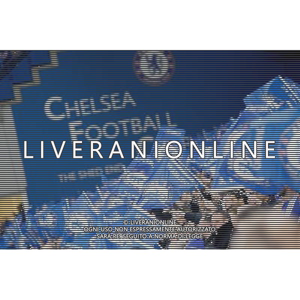 Illustration Supporters Chelsea - 11.03.2015 - Chelsea / Paris Saint Germain - 1/8Finale Champions League Photo : Johnny Fidelin / Icon Sport AG ALDO LIVERANI SAS ONLY ITALY
