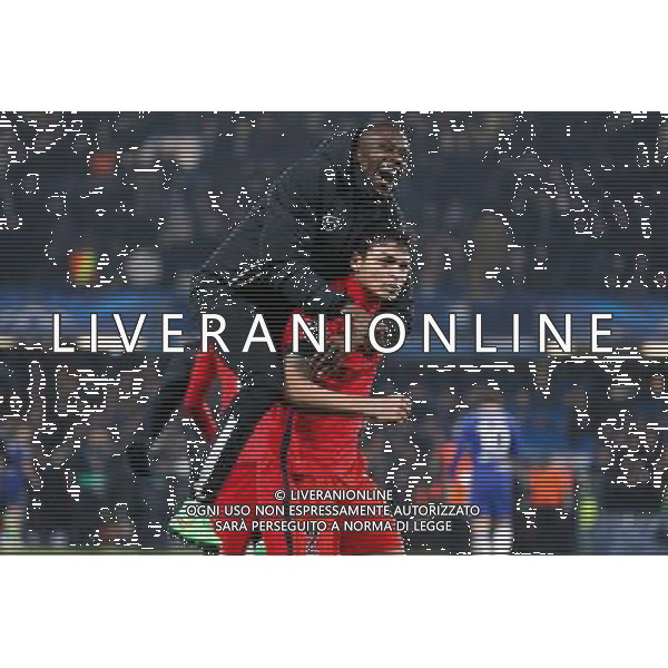 Joie PSG - Blaise MATUIDI / Thiago SILVA - 11.03.2015 - Chelsea / Paris Saint Germain - 1/8Finale Champions League Photo : Johnny Fidelin / Icon Sport AG ALDO LIVERANI SAS ONLY ITALY