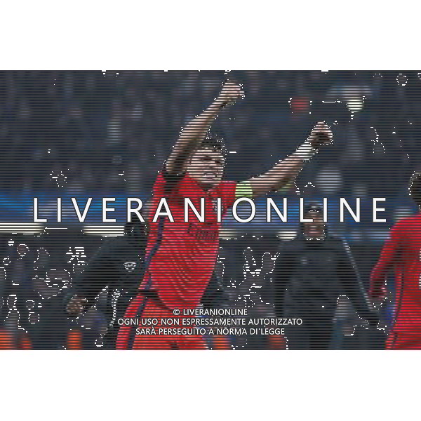 Joie PSG - Thiago SILVA - 11.03.2015 - Chelsea / Paris Saint Germain - 1/8Finale Champions League Photo : Johnny Fidelin / Icon Sport AG ALDO LIVERANI SAS ONLY ITALY