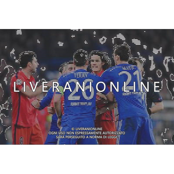 Altercation Edinson CAVANI / John TERRY - 11.03.2015 - Chelsea / Paris Saint Germain - 1/8Finale Champions League Photo : Johnny Fidelin / Icon Sport AG ALDO LIVERANI SAS ONLY ITALY