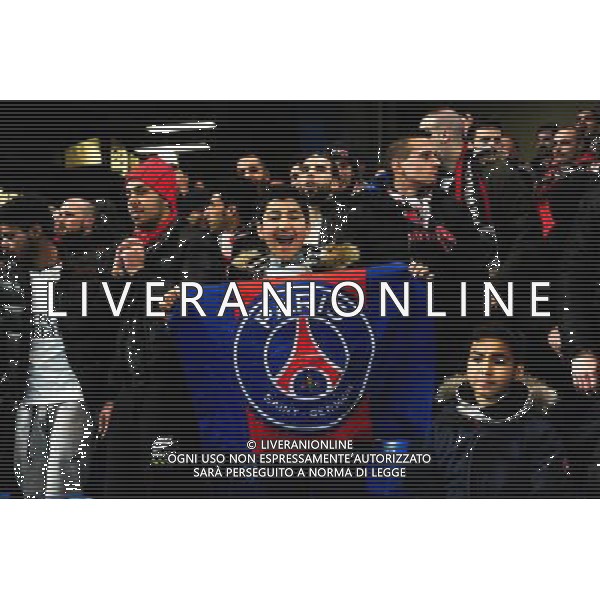 Supporters PSG - 11.03.2015 - Chelsea / Paris Saint Germain - 1/8Finale retour Champions League Photo : Dave Winter / Icon Sport AG ALDO LIVERANI SAS ONLY ITALY