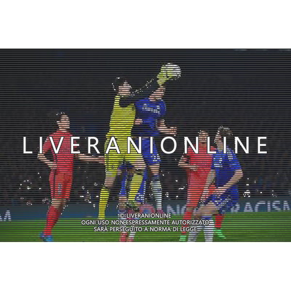 Thibaut COURTOIS / Gary CAHILL - 11.03.2015 - Chelsea / Paris Saint Germain - 1/8Finale retour Champions League Photo : Dave Winter / Icon Sport AG ALDO LIVERANI SAS ONLY ITALY