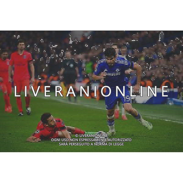 Diego COSTA / MARQUINHOS - 11.03.2015 - Chelsea / Paris Saint Germain - 1/8Finale retour Champions League Photo : Dave Winter / Icon Sport AG ALDO LIVERANI SAS ONLY ITALY