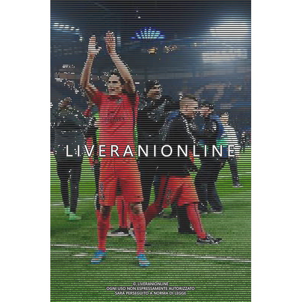 Joie PSG - Edinson CAVANI - 11.03.2015 - Chelsea / Paris Saint Germain - 1/8Finale retour Champions League Photo : Dave Winter / Icon Sport AG ALDO LIVERANI SAS ONLY ITALY