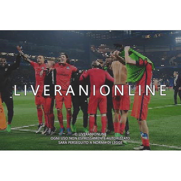 Joie PSG - Edinson CAVANI - 11.03.2015 - Chelsea / Paris Saint Germain - 1/8Finale retour Champions League Photo : Dave Winter / Icon Sport AG ALDO LIVERANI SAS ONLY ITALY