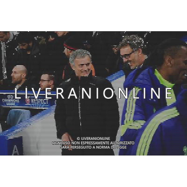 Jose MOURINHO / Laurent BLANC - 11.03.2015 - Chelsea / Paris Saint Germain - 1/8Finale retour Champions League Photo : Dave Winter / Icon Sport AG ALDO LIVERANI SAS ONLY ITALY