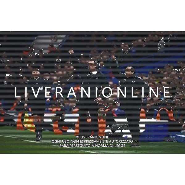 Laurent BLANC / Jean Louis GASSET - 11.03.2015 - Chelsea / Paris Saint Germain - 1/8Finale retour Champions League Photo : Dave Winter / Icon Sport AG ALDO LIVERANI SAS ONLY ITALY
