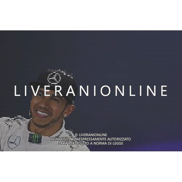 Lewis Hamilton (GBR) Mercedes AMG F1 in the FIA Press Conference. 14.03.2015. Formula 1 World Championship, Rd 1, Australian Grand Prix, Albert Park, Melbourne, Australia, Qualifying Day. AG ALDO LIVERANI SAS ONLY ITALY